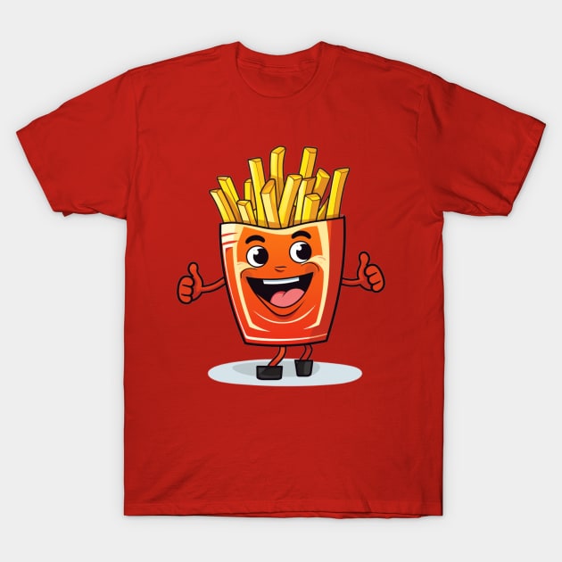 kawaii french fries T-Shirt cute ,potatofood T-Shirt by nonagobich